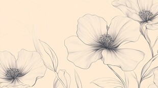 手绘淡雅花卉图案背景