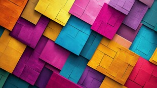 多彩立体方块图案背景