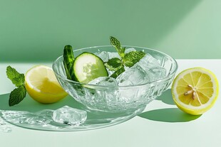 清凉柠檬薄荷冰碗
