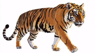 行走的斑斓猛虎