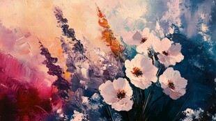 梦幻花卉油画艺术之美