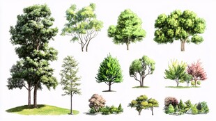 多样树木景观素材集合