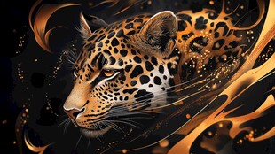 豹影金辉 尽显野性魅力