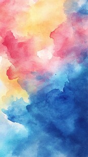 梦幻水彩渐变色彩背景图