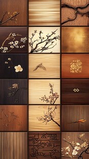 中式古风花木纹理图案集