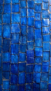 蓝色马赛克瓷砖纹理