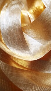金色丝绸纹理特写