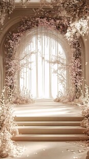 梦幻拱门繁花婚礼场景