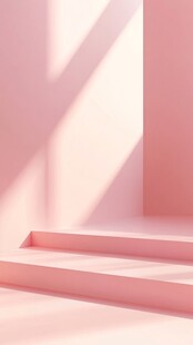 粉色空间光影展示台