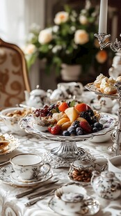 精致英式下午茶优雅摆台