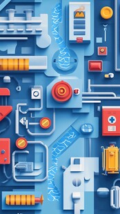 科技风工业设备插画场景