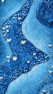 蓝色梦幻水波水滴纹理图