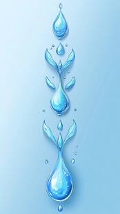 水滴叶形垂直排列梦幻图