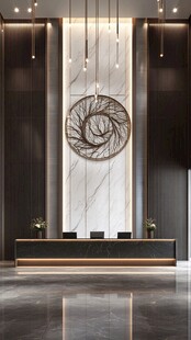 现代奢华酒店大堂接待区