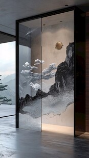 中式山水玄关艺术装饰