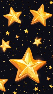 闪耀金色星星梦幻背景图