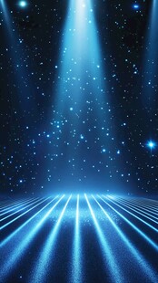 梦幻蓝色舞台灯光背景