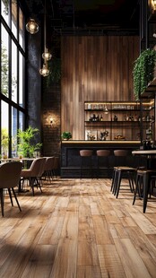 工业风木质调室内休闲空间