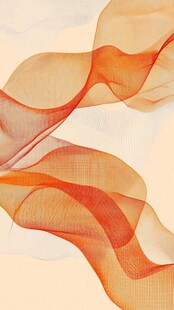 飘逸橙纱纹理背景图