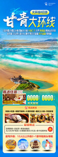 甘肃大环线旅游手机海报