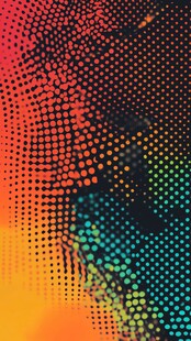 渐变半调人物抽象背景图