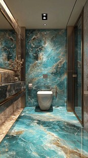 梦幻蓝调奢华风卫浴空间
