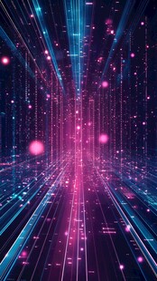 梦幻炫彩科技感空间隧道