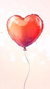 心形气球 梦幻浪漫的象征