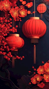 喜庆红灯笼 繁花添年味