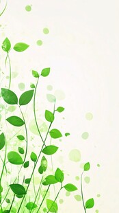 清新绿叶背景图