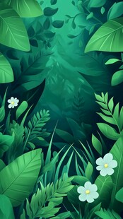 梦幻丛林绿植花卉景象