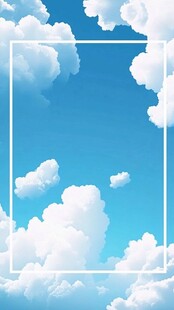 纯净蓝天云朵留白背景图