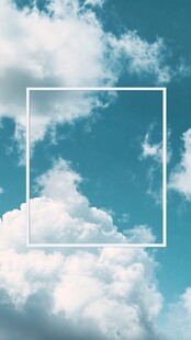 蓝天白云留白背景图