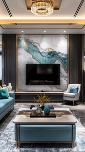 现代轻奢风客厅优雅空间