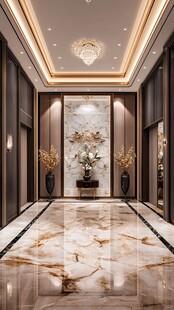 奢华大理石门厅精致装饰