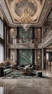 奢华大理石客厅室内设计