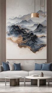 中式山水挂画装点雅致客厅