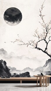 中式水墨风室内意境场景