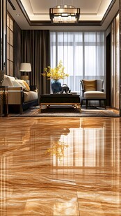 现代奢华客厅大理石地板
