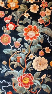 中式繁花锦簇传统纹样