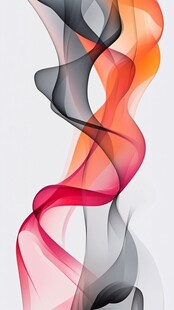 动感彩色飘带抽象艺术图