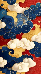 中式云纹图案 传统美学风