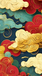 中式云纹图案 传统美学风