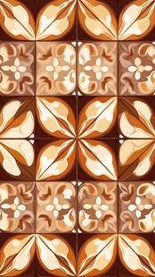 复古风几何花纹瓷砖图案