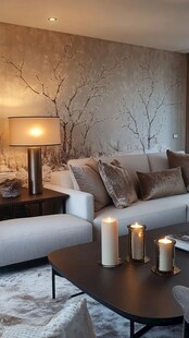 温馨雅致的现代风客厅一角