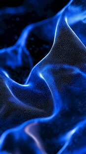 蓝色流动光纹抽象艺术图