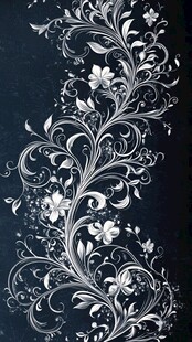 银花纹饰 优雅古典背景图