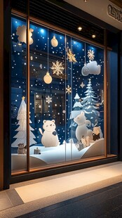 梦幻圣诞主题橱窗装饰
