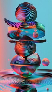 炫彩立体几何艺术造型