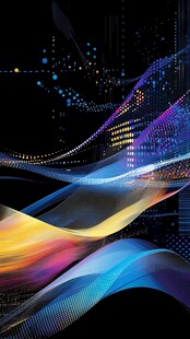 绚丽动感科技风线条背景图